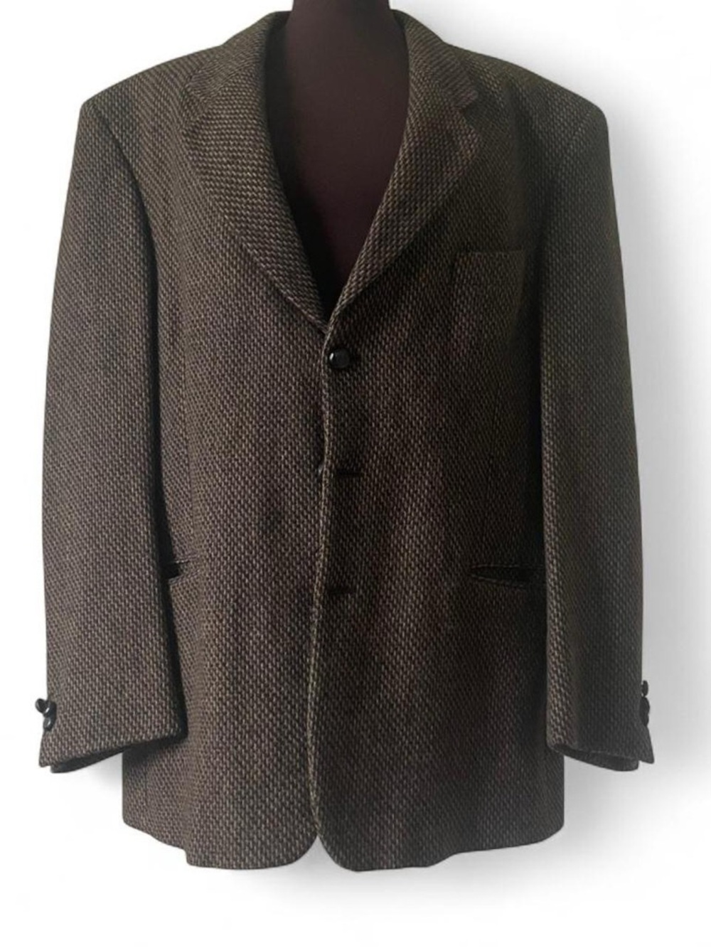 Yorkshire & Hill Men's Brown Textured Blazer - Classic Tailored Styles 42R